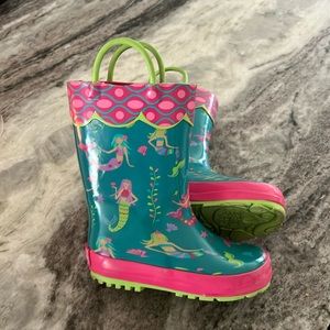 Stephen Joseph Mermaid Rain Boots Girls 8